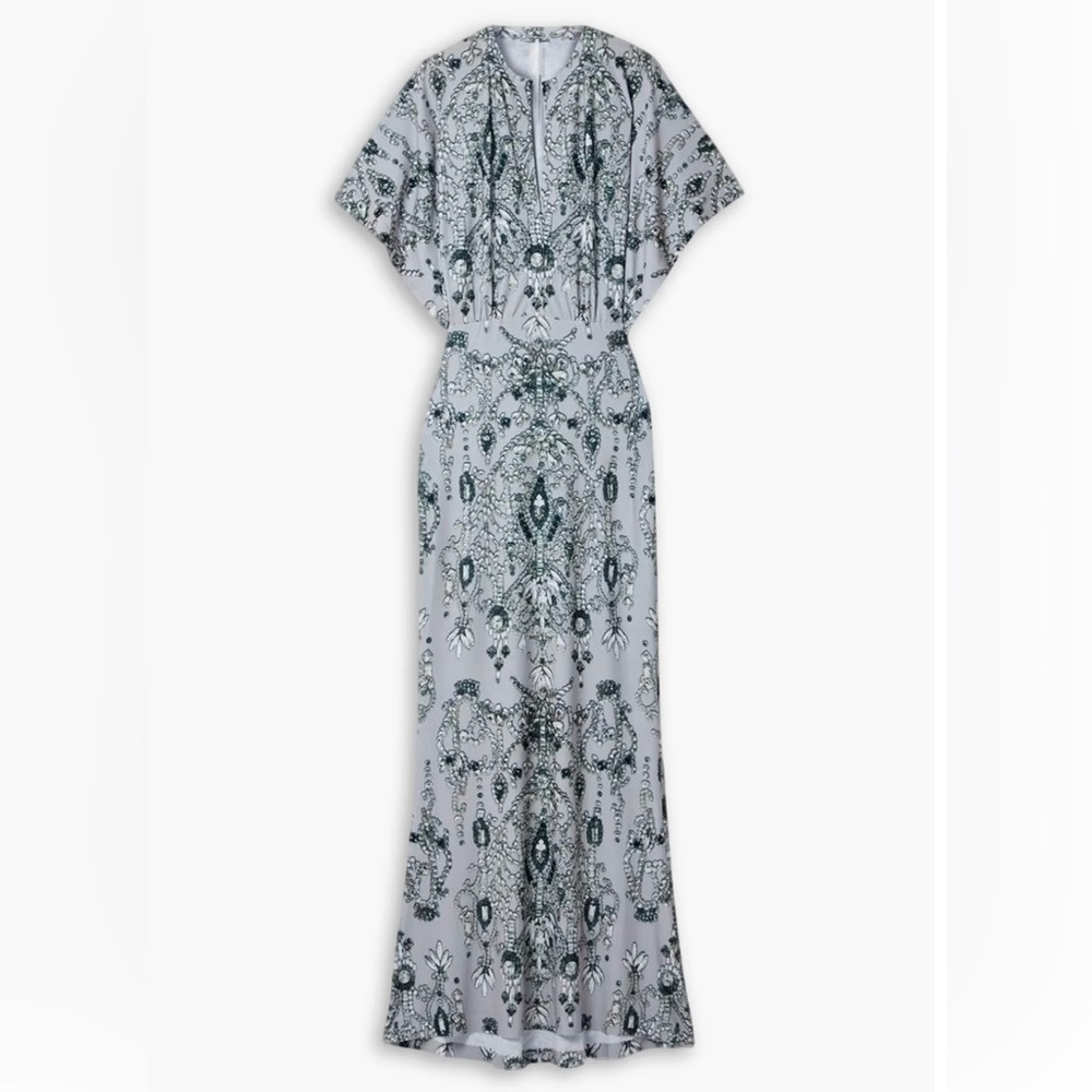 NORMA KAMALI printed stretch jersey gown